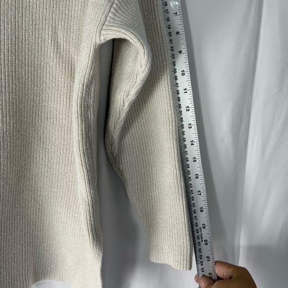 Hilary Radley Cream V-Neck Sweater - Picture 7 of 8